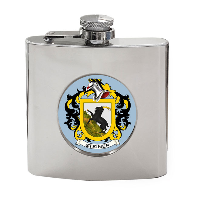 Steiner (Swiss) Coat of Arms Hip Flask