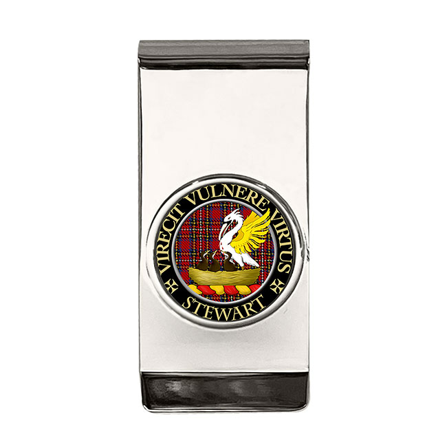 Stewart Scottish Clan Crest Money Clip