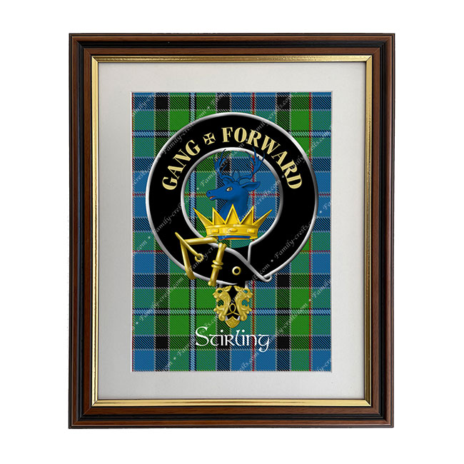 Stirling Scottish Clan Crest Framed Print