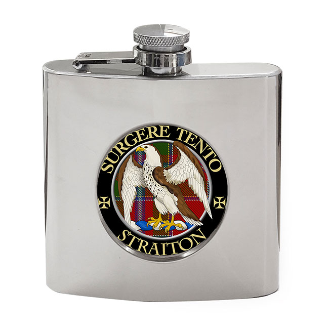 Straiton Scottish Clan Crest Hip Flask