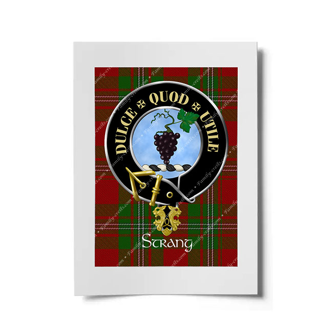 Strang Scottish Clan Crest Ready to Frame Print