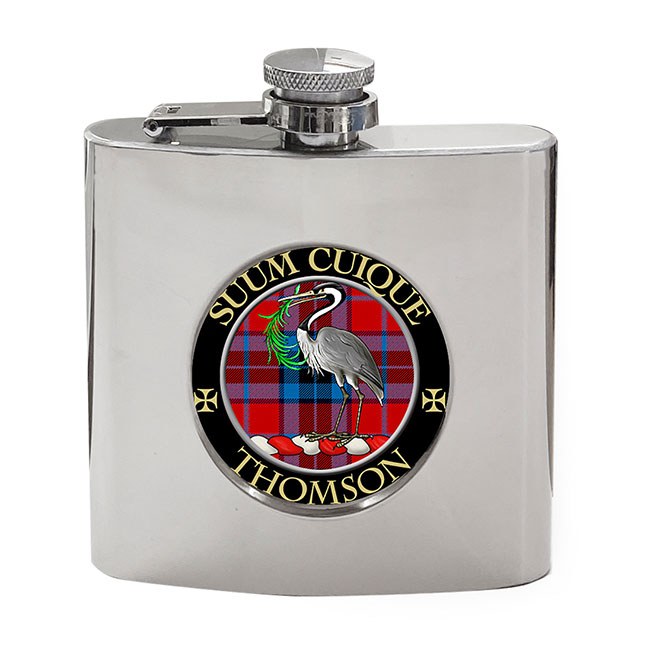 Thomson Scottish Clan Crest Hip Flask