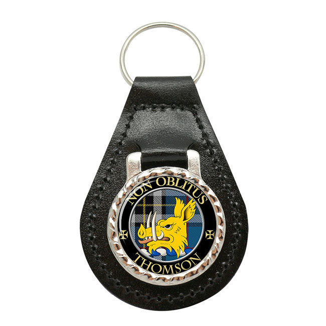 Thomson (Mactavish) Scottish Clan Crest Leather Key Fob