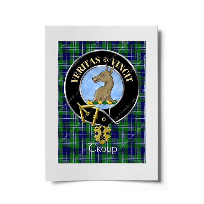 Troup Scottish Clan Crest Ready to Frame Print
