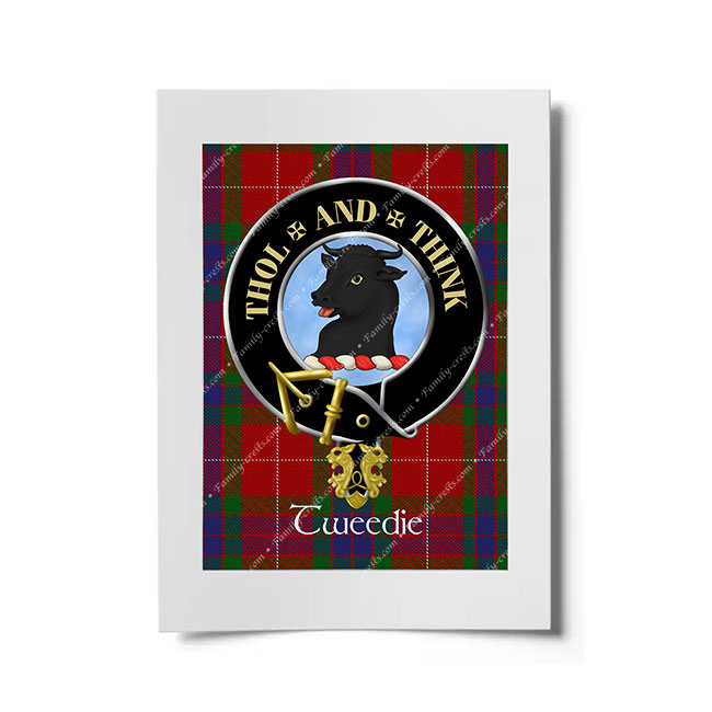 Tweedie Scottish Clan Crest Ready to Frame Print