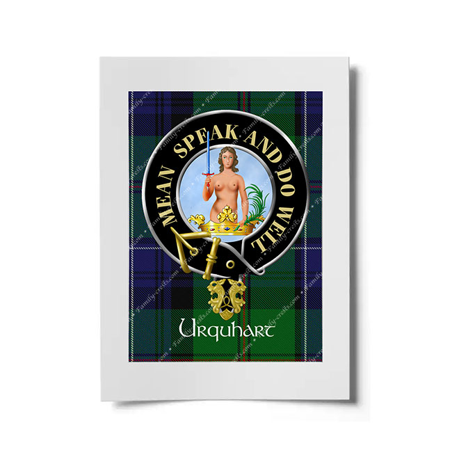 Urquhart Scottish Clan Crest Ready to Frame Print