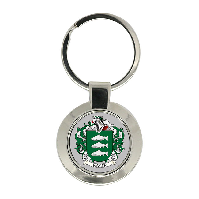 Visser (Netherlands) Coat of Arms Key Ring