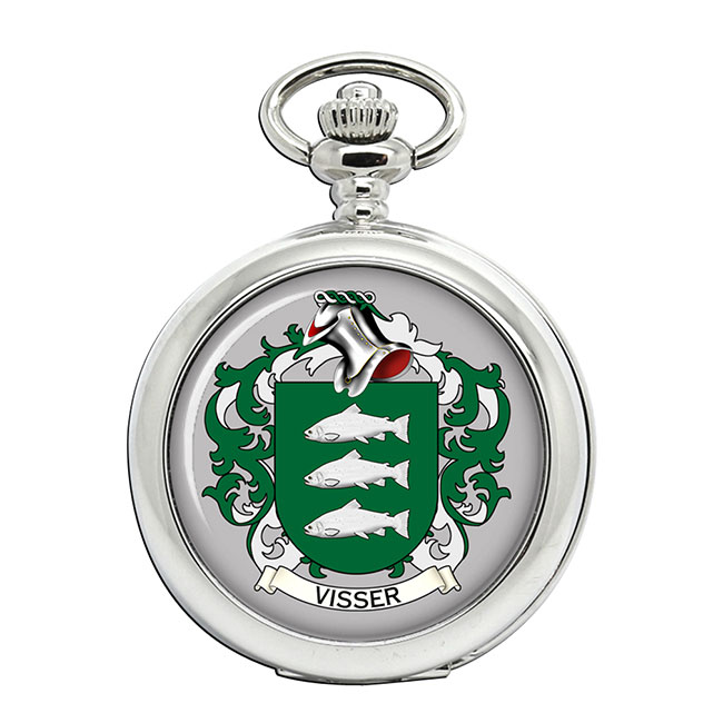 Visser (Netherlands) Coat of Arms Pocket Watch
