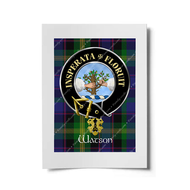 Watson Scottish Clan Crest Ready to Frame Print