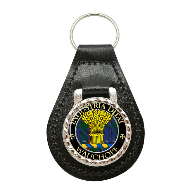 Wauchope Scottish Clan Crest Leather Key Fob