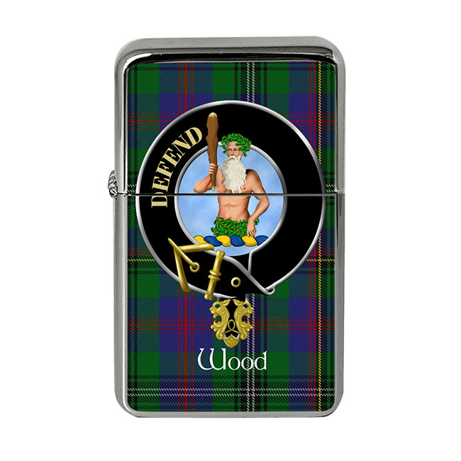 Wood Scottish Clan Crest Flip Top Lighter