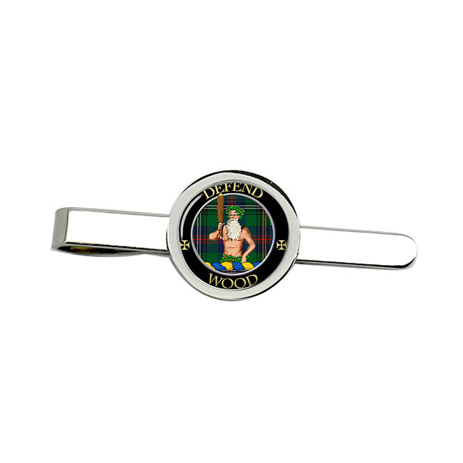 Wood Scottish Clan Crest Tie Clip