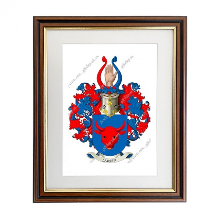 Larsen (Denmark) Coat of Arms Framed Print