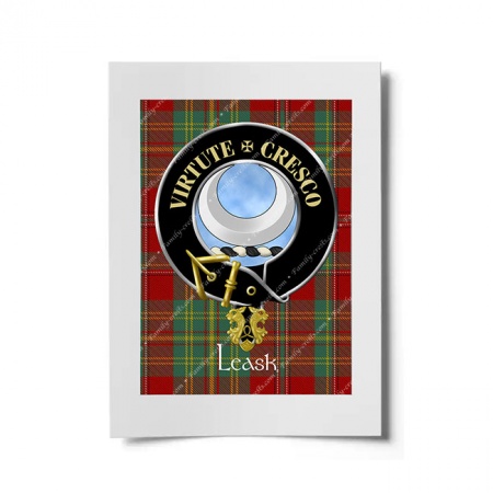 Leask Scottish Clan Crest Ready to Frame Print
