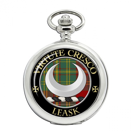 Leask Scottish Clan Crest Pocket Watch