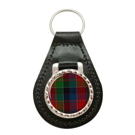 Leith Scottish Tartan Leather Key Fob