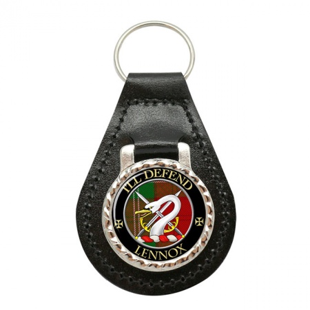 Lennox Scottish Clan Crest Leather Key Fob