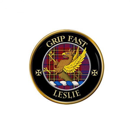 Leslie Scottish Clan Crest Pin Badge