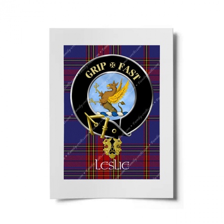 Leslie Scottish Clan Crest Ready to Frame Print