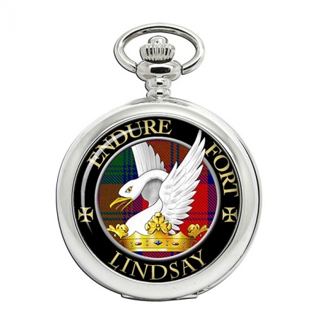 Lindsay Scottish Clan Crest Pocket Watch