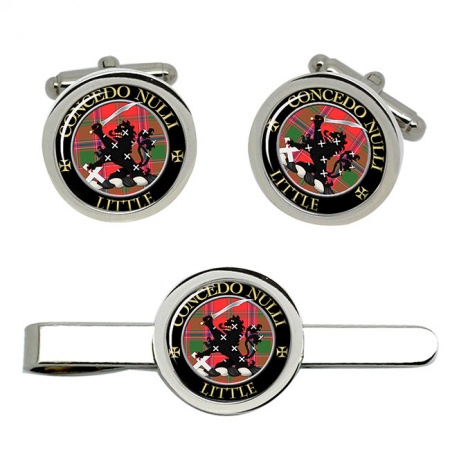 Little Scottish Clan Crest Cufflink and Tie Clip Set