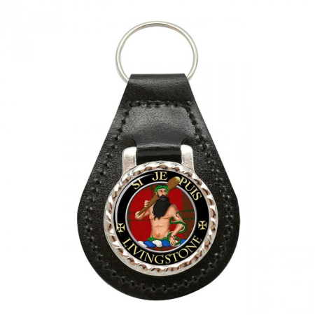 Livingstone Scottish Clan Crest Leather Key Fob