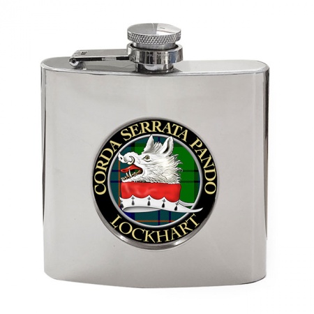 Lockhart Scottish Clan Crest Hip Flask