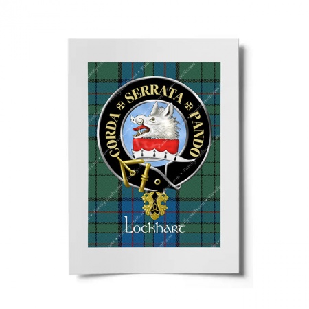 Lockhart Scottish Clan Crest Ready to Frame Print
