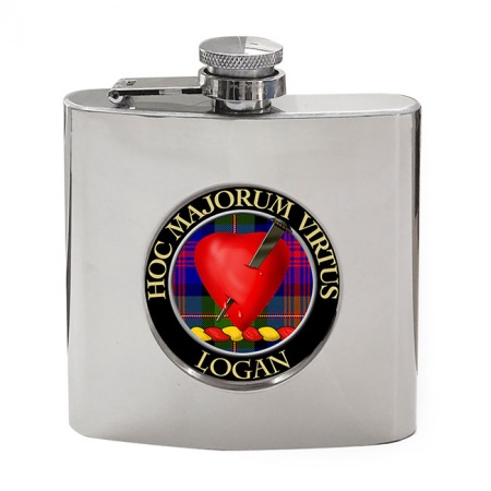 Logan Scottish Clan Crest Hip Flask