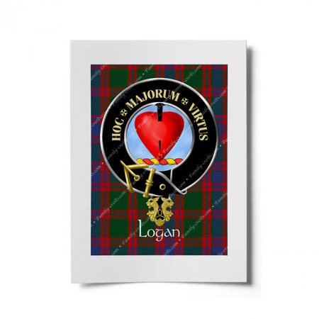 Logan Scottish Clan Crest Ready to Frame Print