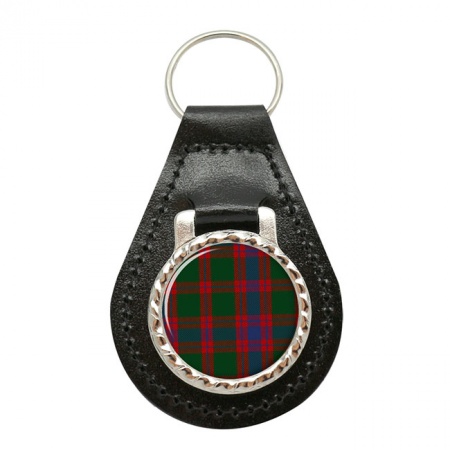 Logan Scottish Tartan Leather Key Fob