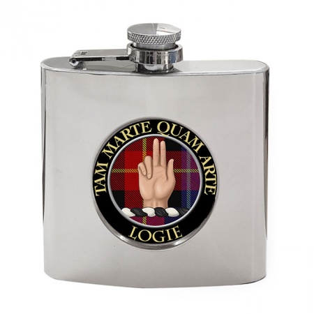 Logie Scottish Clan Crest Hip Flask