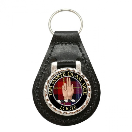 Logie Scottish Clan Crest Leather Key Fob