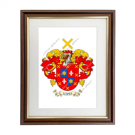 Lopes (Portugal) Coat of Arms Framed Print