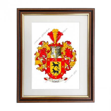 Lopez (Spain) Coat of Arms Framed Print
