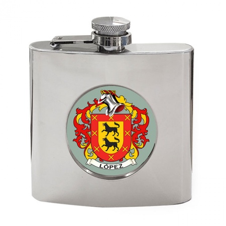 Lopez (Spain) Coat of Arms Hip Flask
