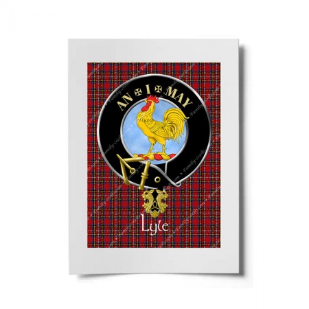 Lyle Scottish Clan Crest Ready to Frame Print