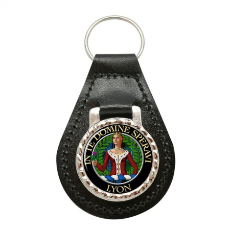 Lyon Scottish Clan Crest Leather Key Fob