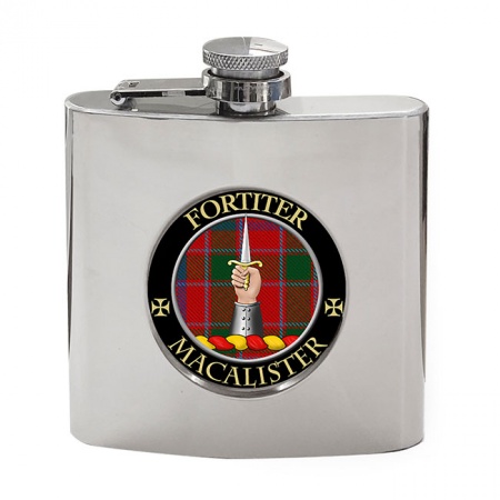 MacAlister Scottish Clan Crest Hip Flask