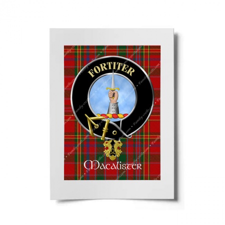 MacAlister Scottish Clan Crest Ready to Frame Print