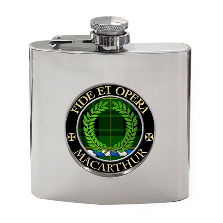 MacArthur (Ancient) Scottish Clan Crest Hip Flask