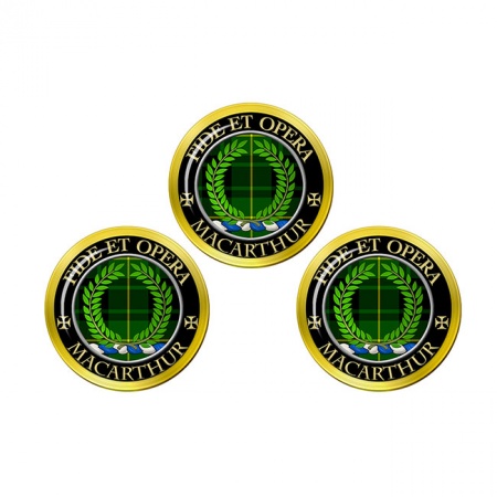 MacArthur (Ancient) Scottish Clan Crest Golf Ball Markers