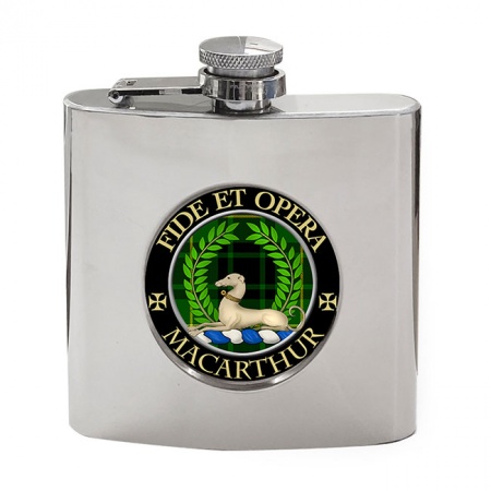 MacArthur (Modern) Scottish Clan Crest Hip Flask