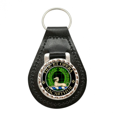 MacArthur (Modern) Scottish Clan Crest Leather Key Fob