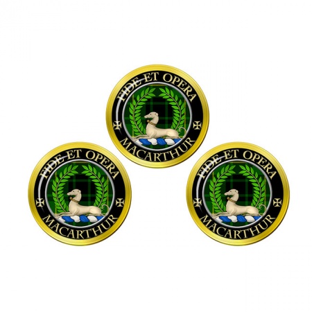 MacArthur (Modern) Scottish Clan Crest Golf Ball Markers