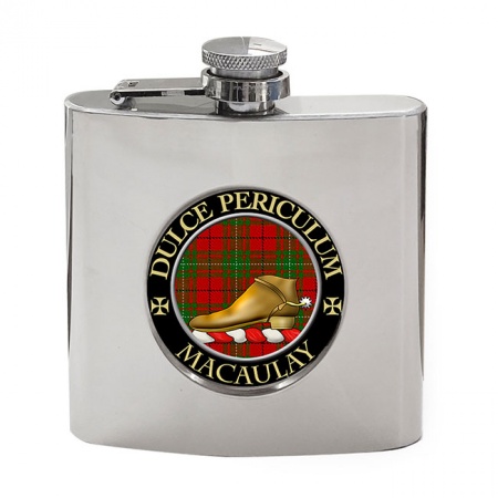 MacAulay Scottish Clan Crest Hip Flask
