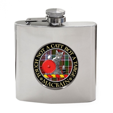 MacBain Scottish Clan Crest Hip Flask