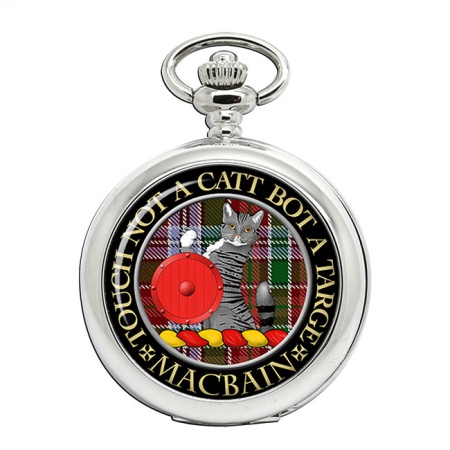 MacBain Scottish Clan Crest Pocket Watch