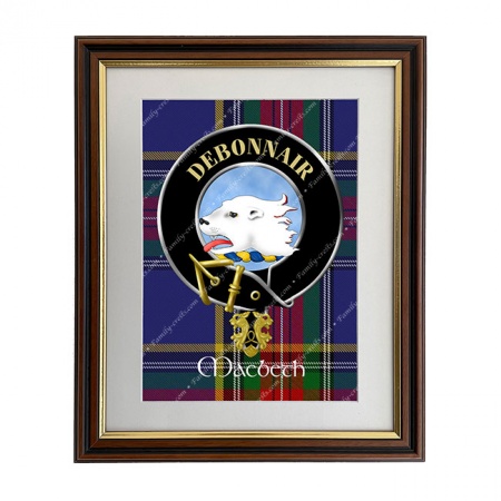 Macbeth (otter crest Scottish Clan Crest Framed Print