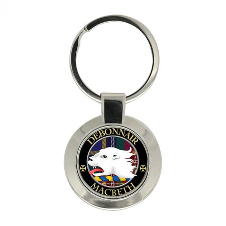 Macbeth (otter crest) Scottish Clan Crest Key Ring